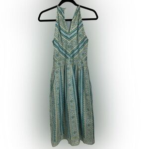 Ann Taylor Dress Patterned Halter Bodice. Size 4
